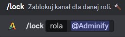 Wygląd użycia komendy /lock